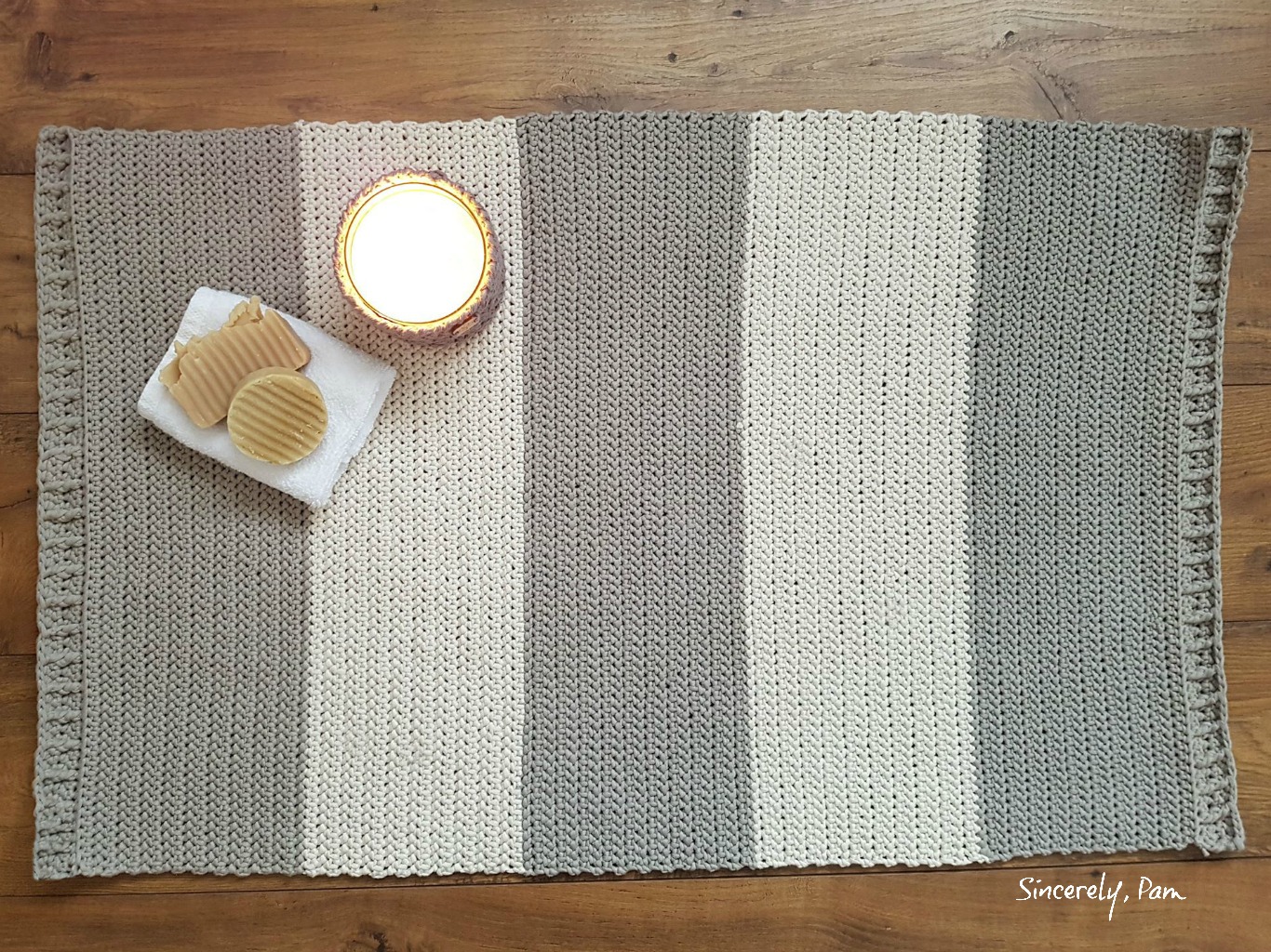 herringbone bath mat crochet pattern