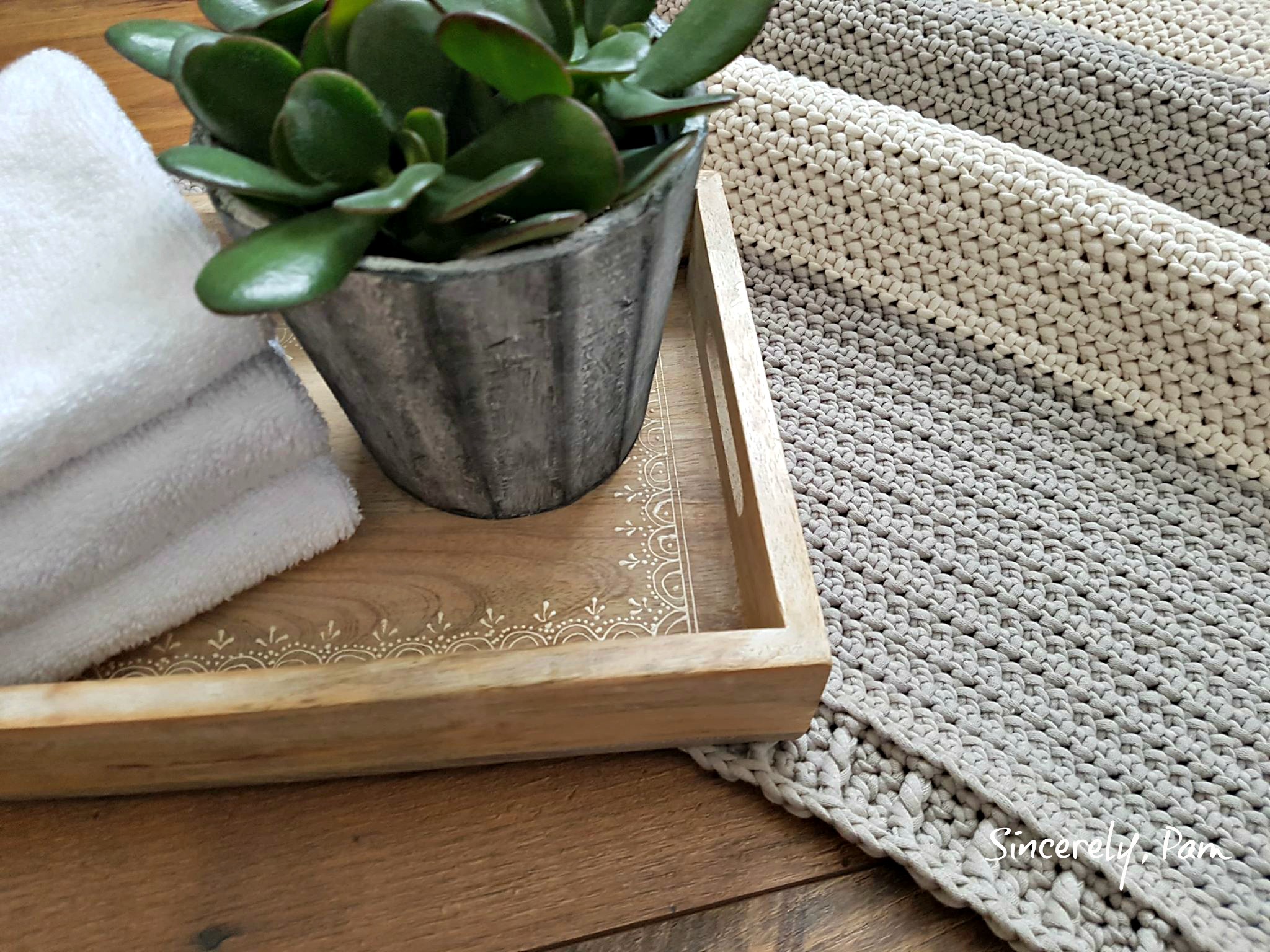 herringbone bath mat crochet pattern