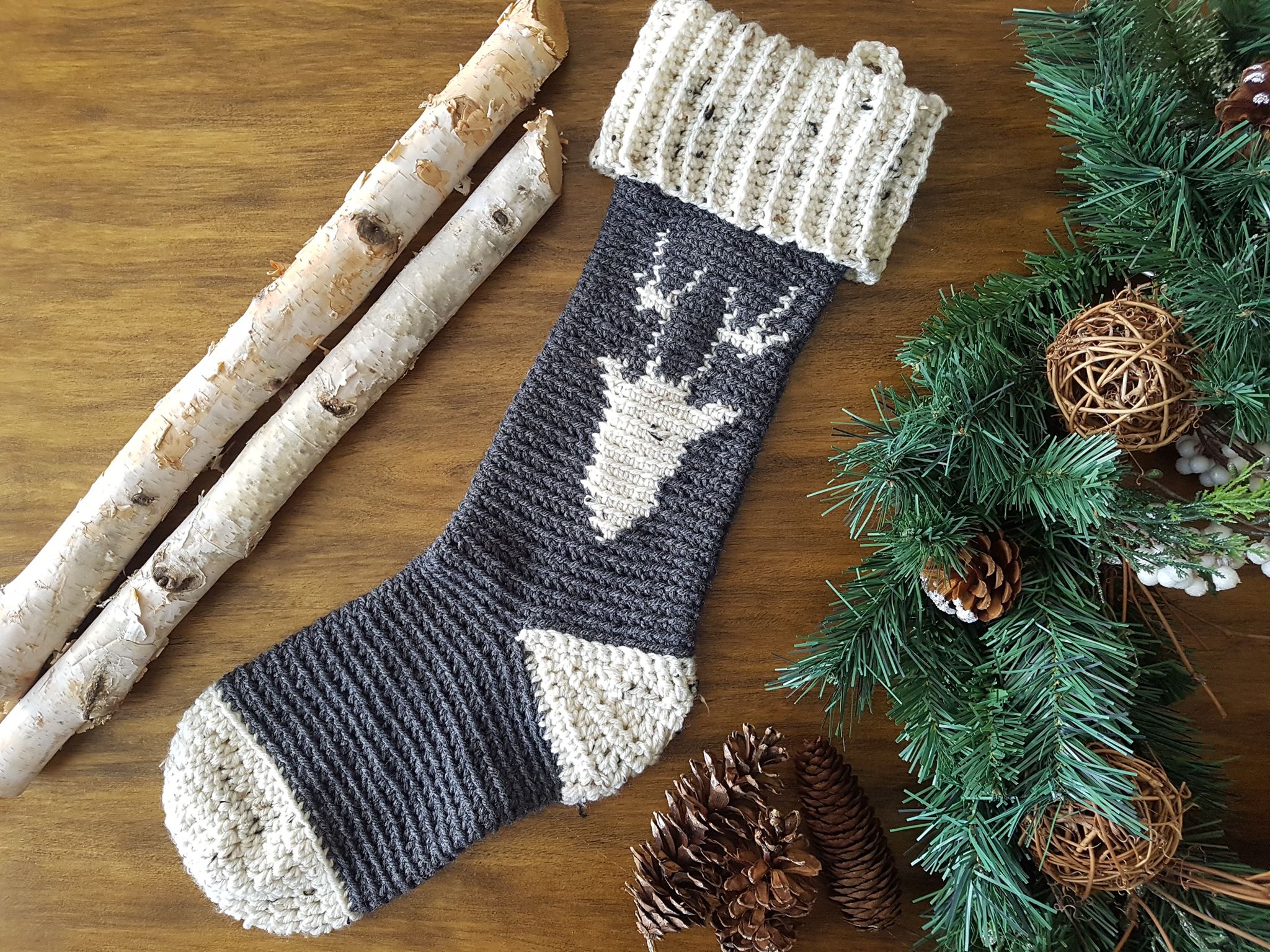 Reindeer Stocking crochet pattern by Sincerely, Pam