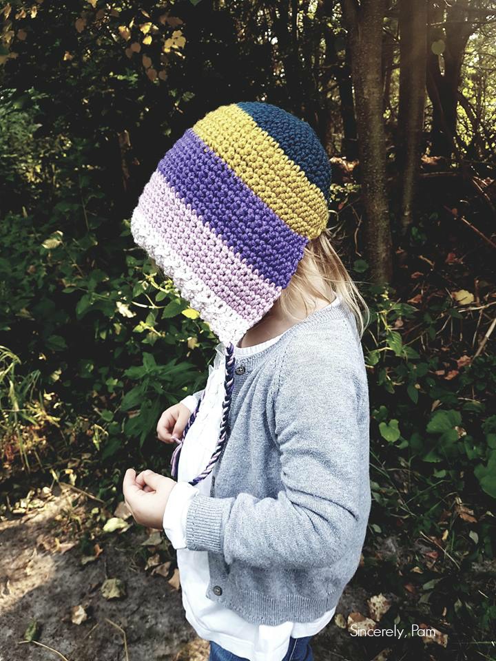 Easy Peasy Bonnet crochet Pattern by Sincerely, Pam