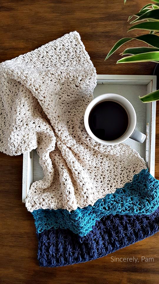 tea towel crochet pattern by Sincerely Pam