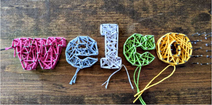 string art yarn art tutorial by sincerely pam