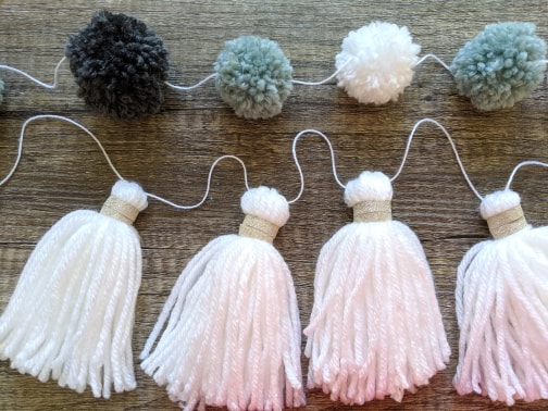 pom pom and tassel garland tutorial