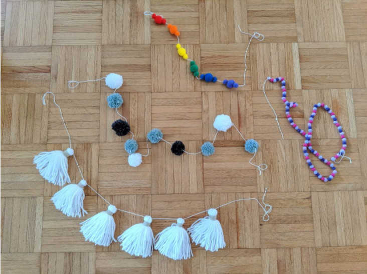 pom pom and tassel garland tutorial by sincerely pam