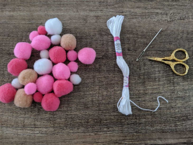 pompom garland supplies