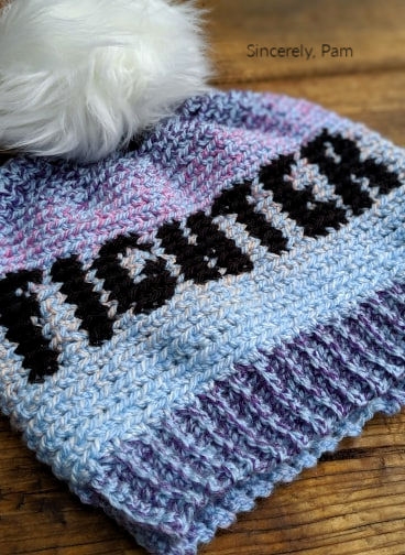 Fighter Beanie tapestry crochet pattern