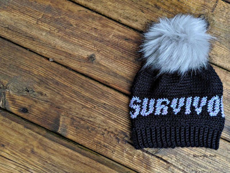 survivor beanie tapestry crochet pattern by sincerely pam. As part of the 2019 cancer challenge