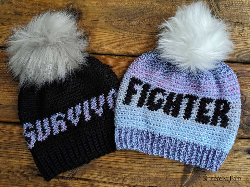 Fighter and Survivor Tapestry crochet patterns by Sincerely Pam