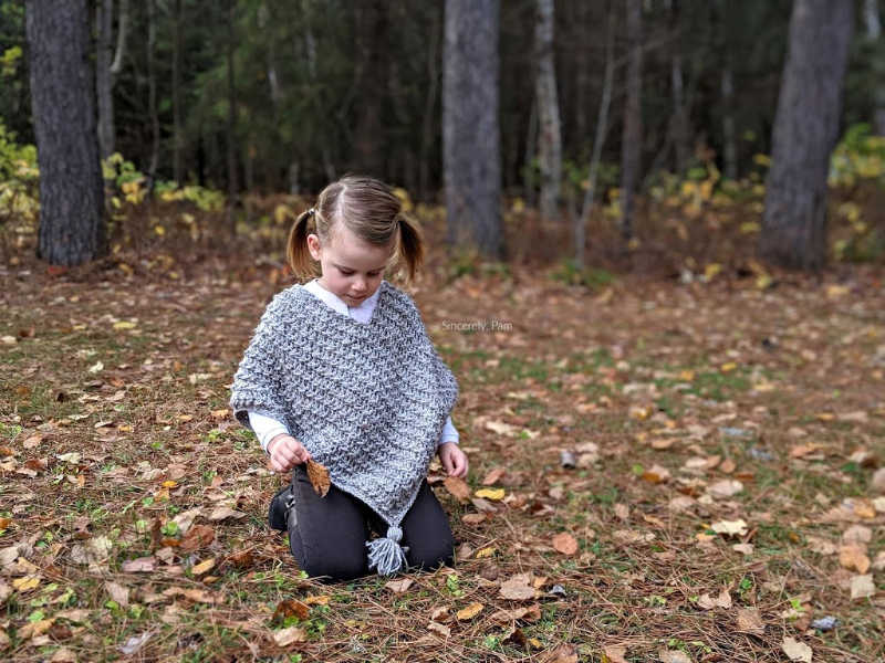 Ragged Falls Poncho free crochet pattern by Sincerely, Pam