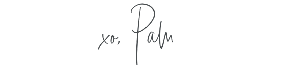 sincerely pam signature logo