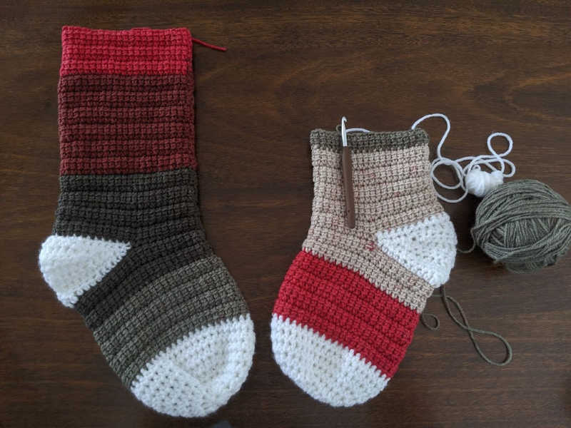 Alex Christmas Stocking free crochet pattern.