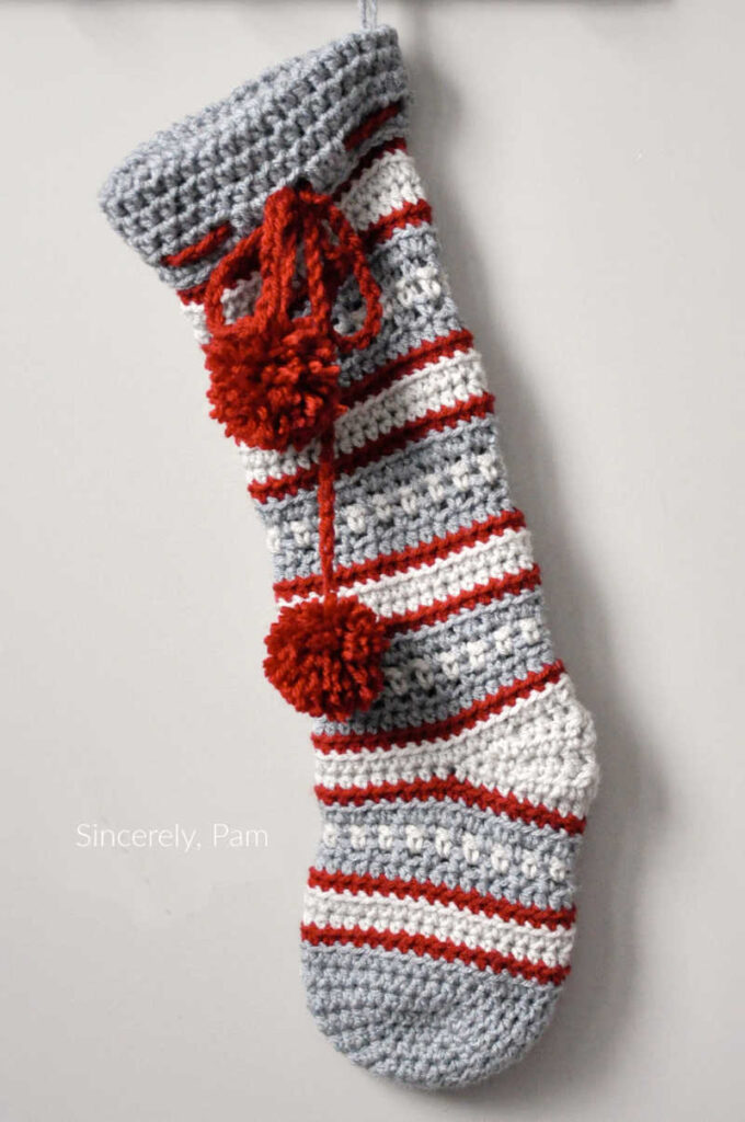 Dylan Christmas Stocking crochet pattern by sincerely pam