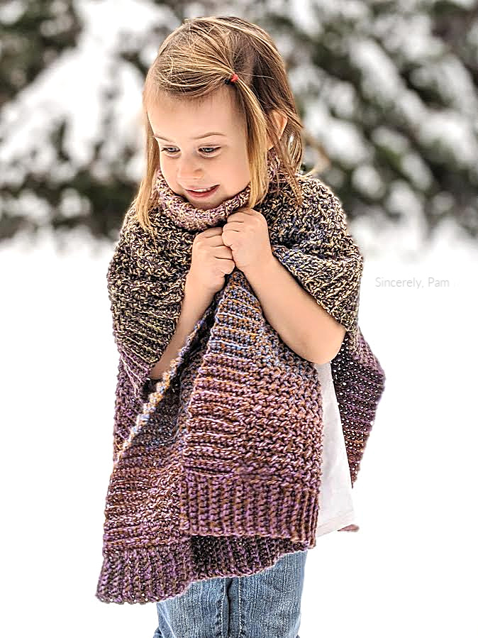 lucky penny crochet poncho pattern by Sincerely Pam