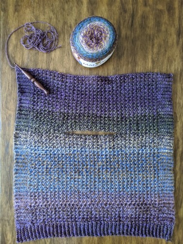 Lucky Penny Poncho work in progress.