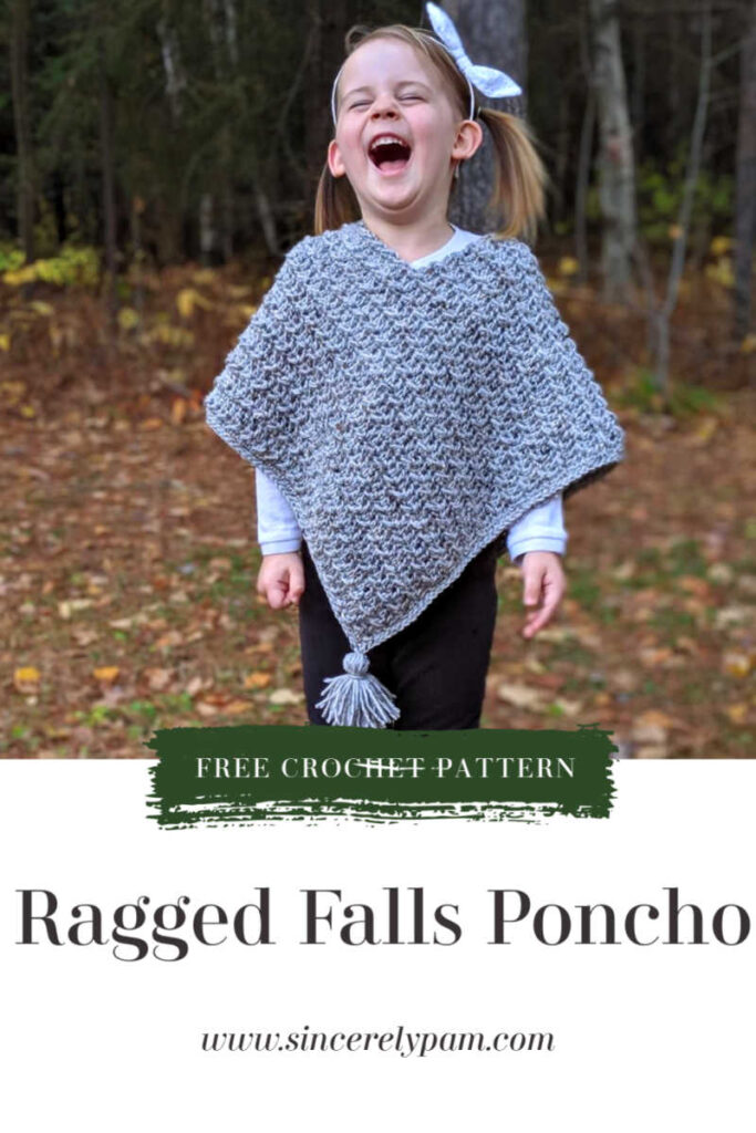 ragged falls poncho crochet pattern