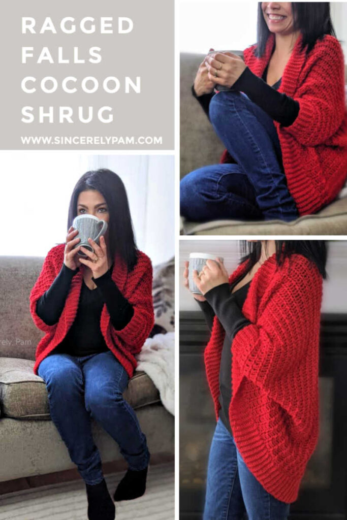 ragged falls cocoon shrug crochet pattern