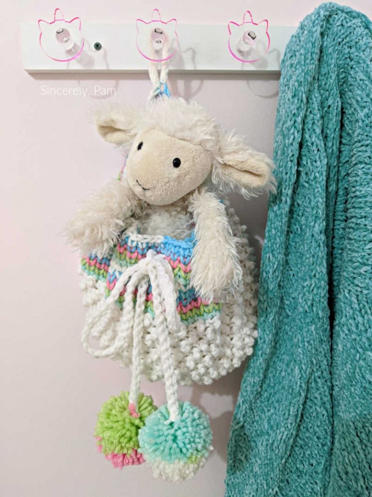 drawstring basket crochet pattern by sincerely pam