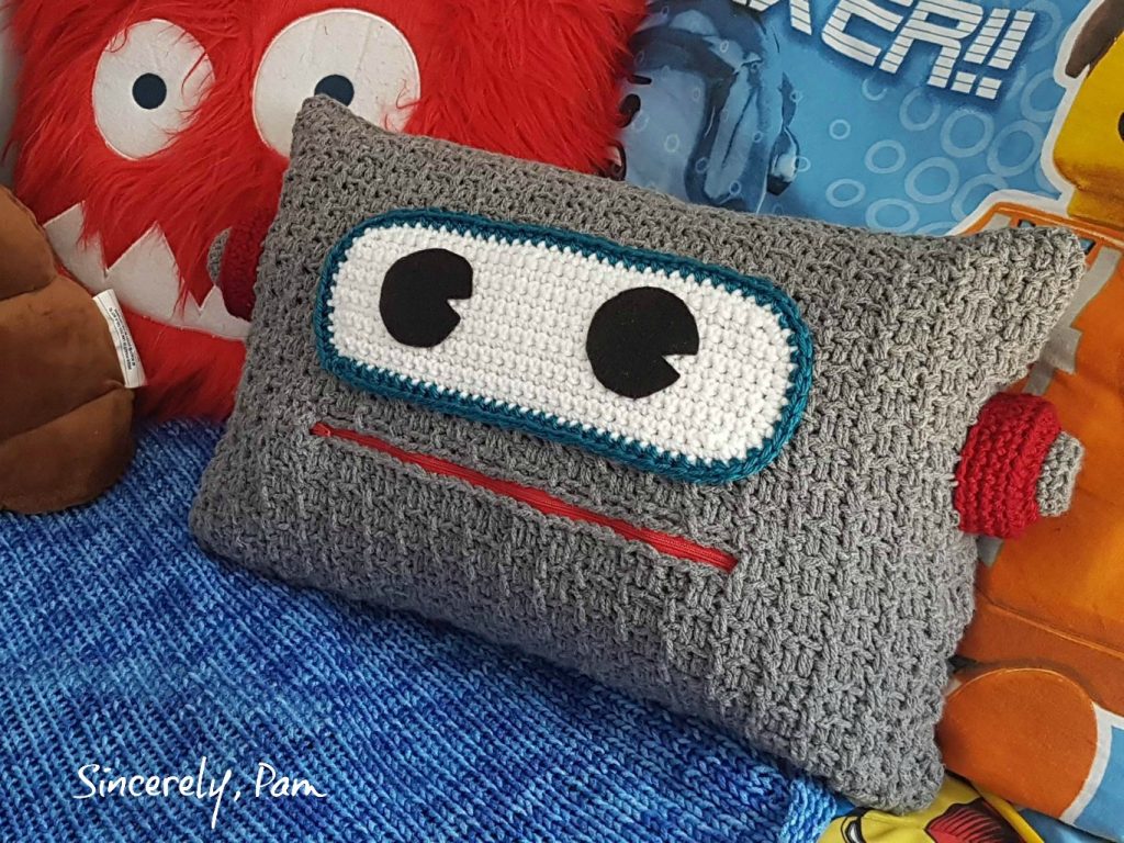 robot pillow crochet pattern