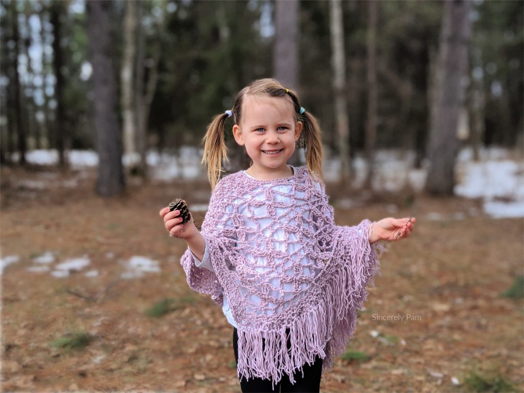 The Butterfly Breeze Poncho crochet pattern by Sincerely Pam