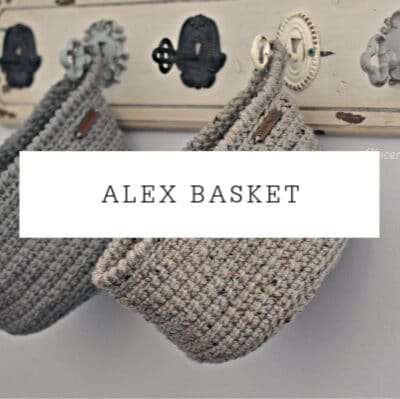 Alex Basket Crochet Pattern | Plant Pot Cover and Container