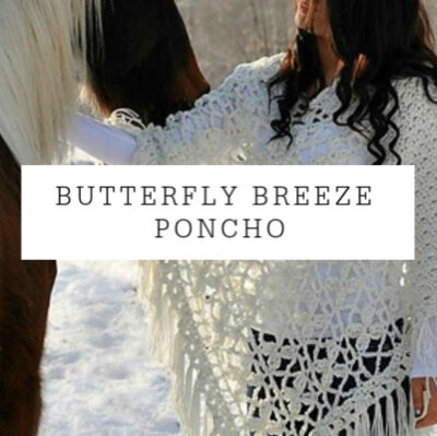 Butterfly Breeze Poncho Free Crochet Pattern