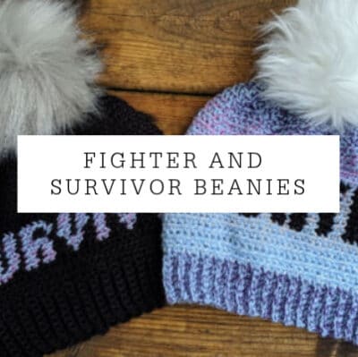 Fighter Survivor Graph Beanies | Crochet Cancer Challenge 2019