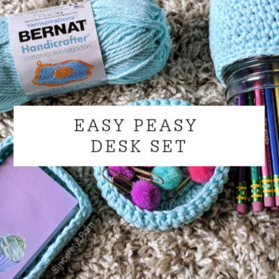 Easy Peasy Desk Set | Free Crochet Desk Set Pattern