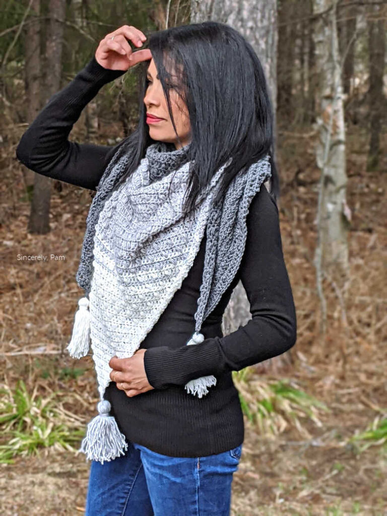 elmview shawl crochet pattern by sincerely pam