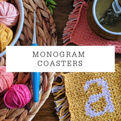 Monogram Coasters Crochet Pattern