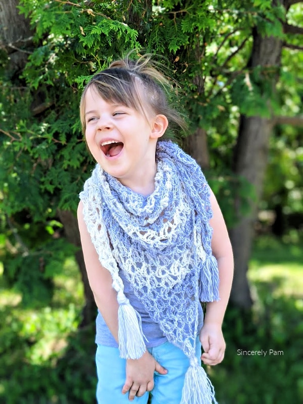 Marielle Lace Shawl crochet pattern by sincerely pam