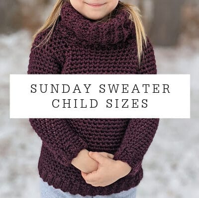 Sunday Sweater Child Sizes Crochet Pattern