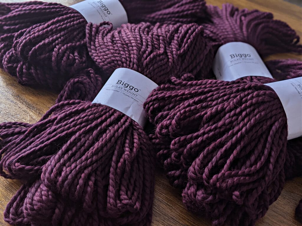 biggo yarn by wecrochet in pinot heather