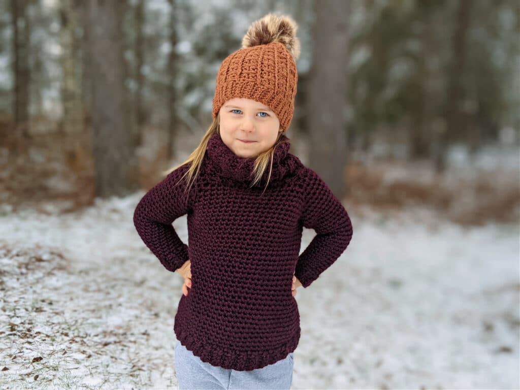 Sunday Sweater child size crochet pattern