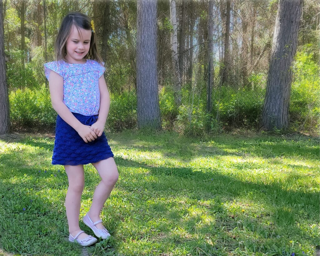 Delphinium summer skirt crochet pattern