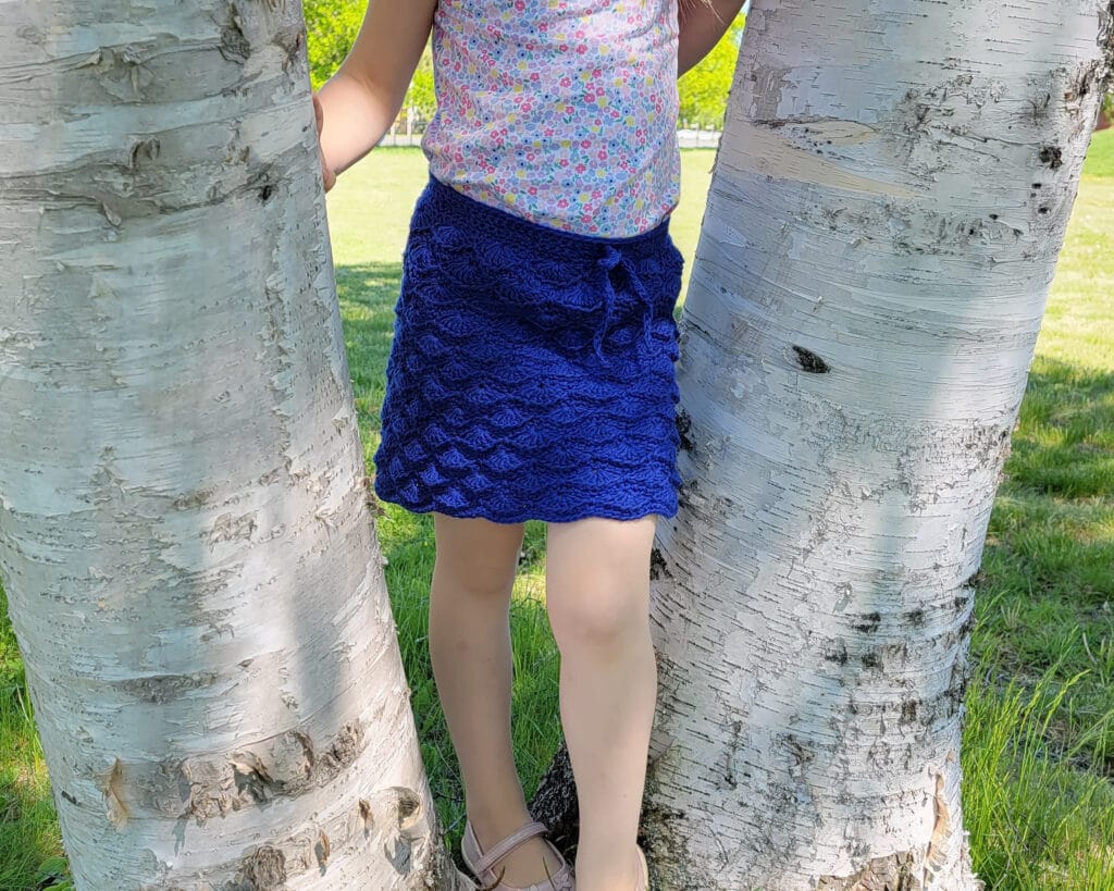 Delphinium summer skirt crochet pattern