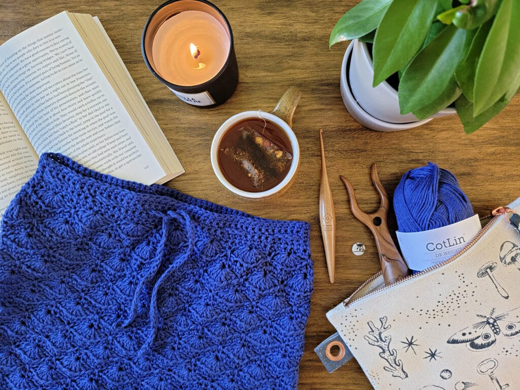 Delphinium summer skirt crochet pattern